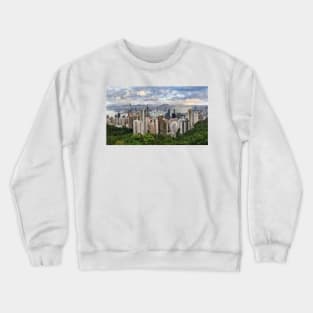 Victoria Peak Abstract Painting Crewneck Sweatshirt